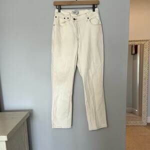 Abercrombie & Fitch The 90's Straight Ultra High Rise Jeans Curve Love 4 White